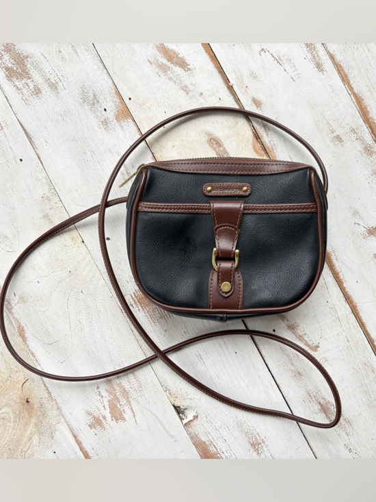 Liz Claiborne Handbags - Vintage 90s LIZ CLAIBORNE faux leather mini purse crossbody two tone preppy EUC